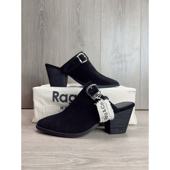 Rag & Co Grey Black Darcie Buckle Mules NWT Various Sizes - Picture 13 of 16
